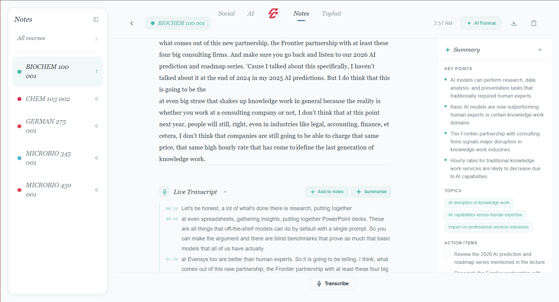 the notebook that knows your syllabus.